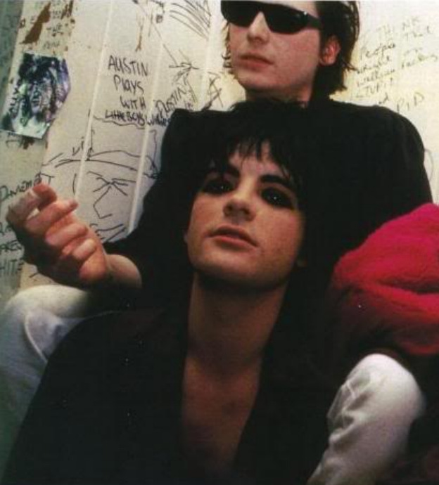 an image of nicky wire and richey edwards, taken in the early 1990s (approx. 1991)
  =
